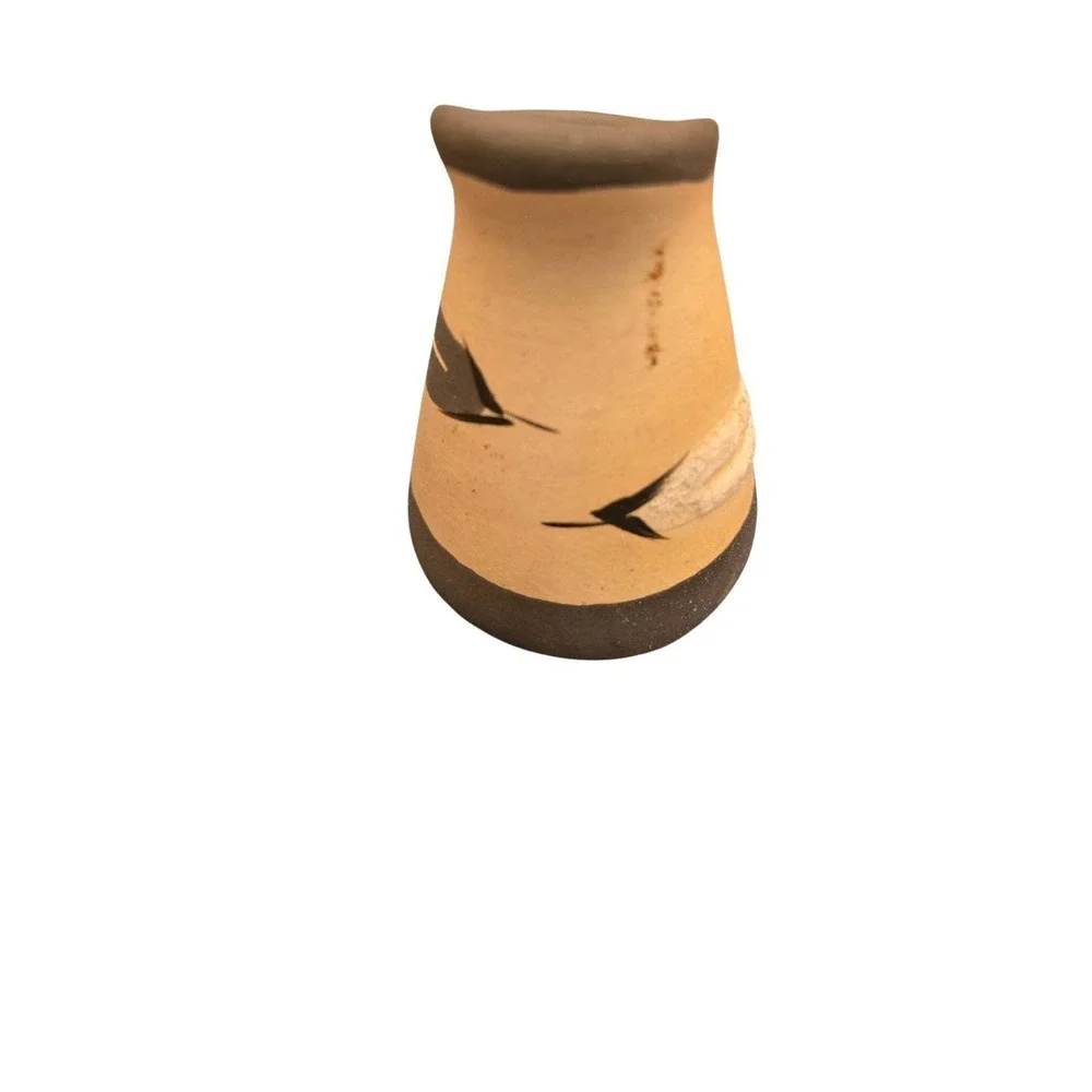Vintage Grey Feather Small Pitcher Pottery‎ Stoneware 2.5